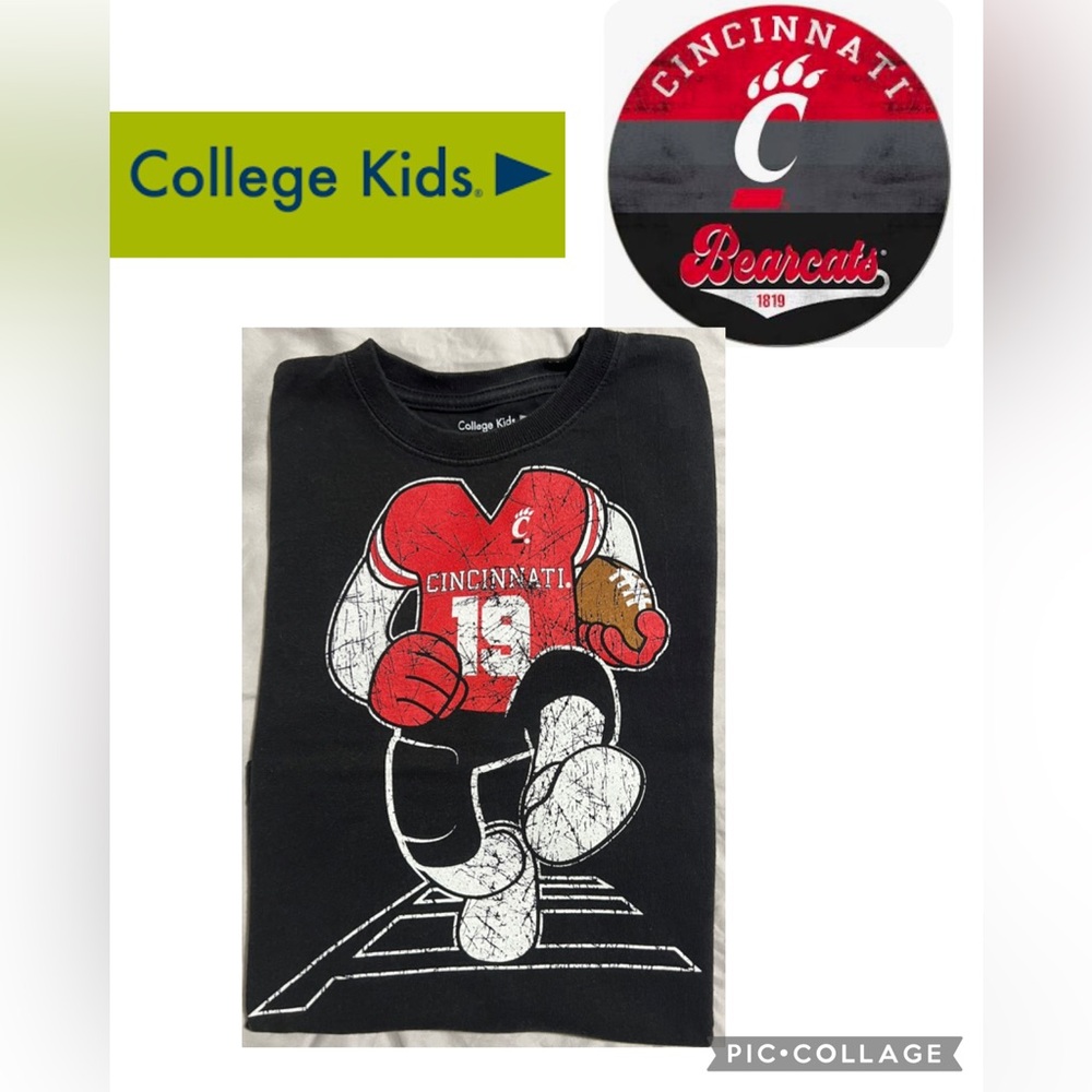 😊Cincinnati Bearcats Long Sleeve Tee - Black and Red
